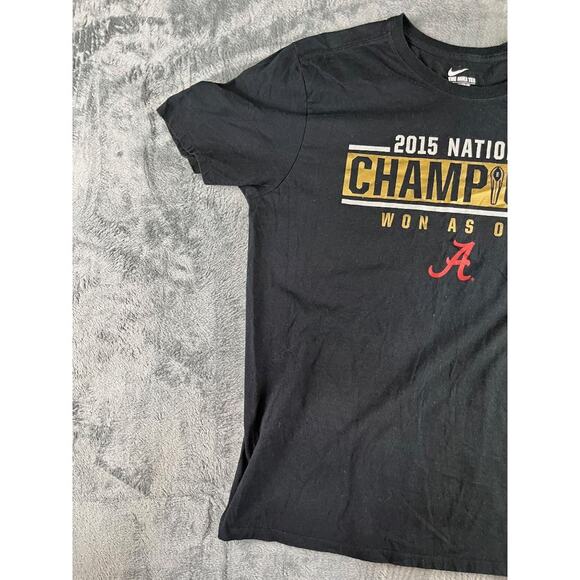 Nike Alabama 2015 National Champions Won As One T-Shirt Size XL Gray - Picture 8 of 9